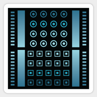 “Dimensional Screen (2)” - V.3 Blue - (Geometric Art) (Dimensions) - Doc Labs Sticker